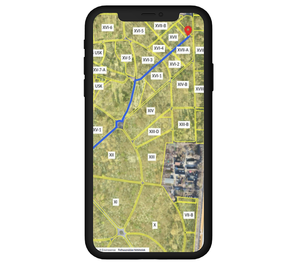 Temető térkép előnézet